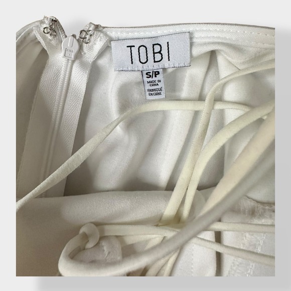 Tobie Bodycon‎ White Open Back Mini Dress Size S - Picture 5 of 7